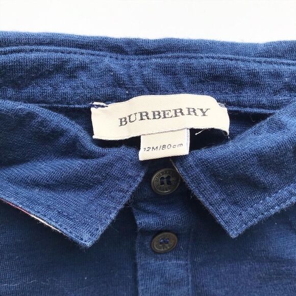 Burberry navy blue polo t-shirt VGUC 12 months - Picture 2 of 9